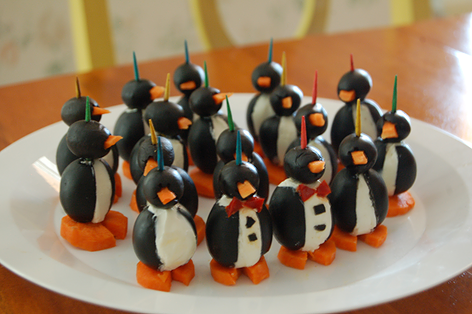 Fancy penguin hors d'oeuvres